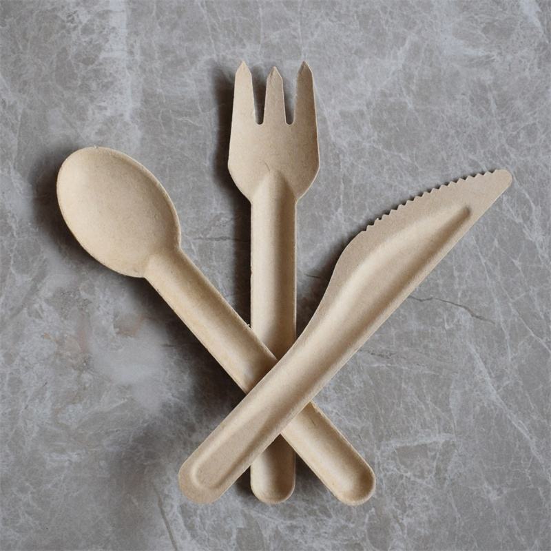 Fiber Plant Paper Pulp Fork Knife Spoon Cutlery