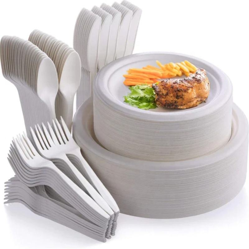 9 Inch Dishes Disposable Restaurant Paper Plate