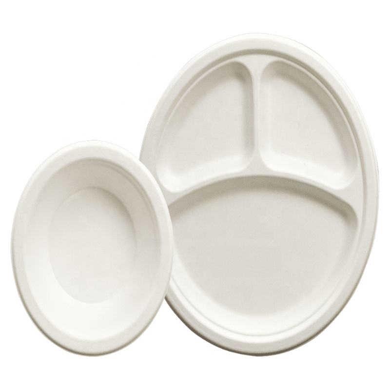 Biodegradable Bagasse Plate Dinnerware Set