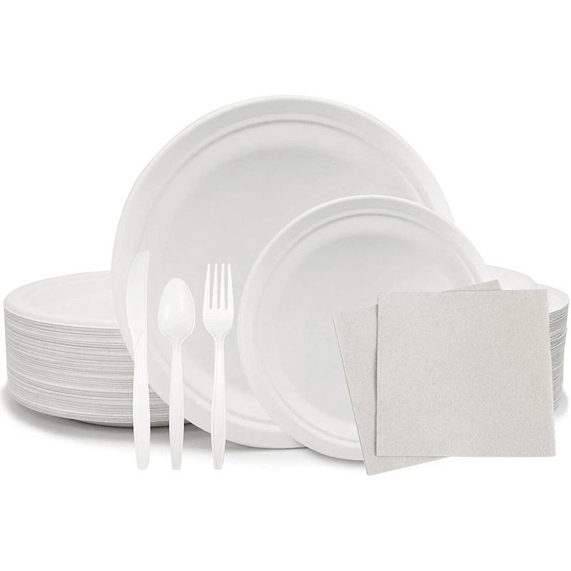 Picnic Party BBQ Super Rigid Strong Bagasse Plate