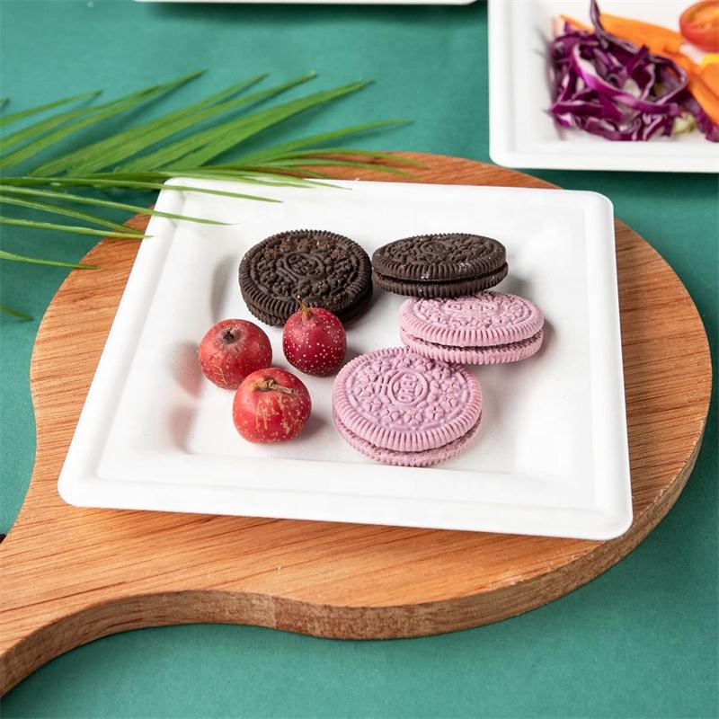 EU Eco-Friendly Disposable Sugarcane Cake Plate