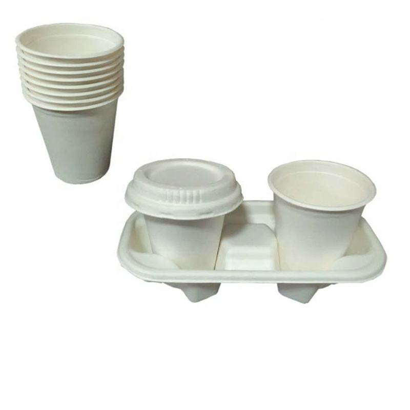 100% Biodegradable Sugarcane Pulp Coffee Cup