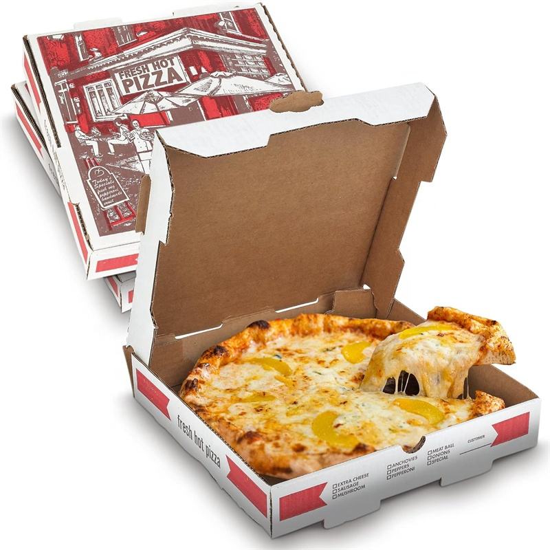 European Restaurant Take Away Pizza Box Package Box